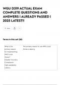 WGU D319 ACTUAL EXAM COMPLETE QUESTIONS AND ANSWERS &vert; ALREADY PASSED &vert; 2025 LATEST&excl;&excl;