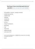 Multi Subject&colon; Birth to 2nd Grade Math &lpar;212&rpar; &num;s & operations questions and answers with solutions 2025&sol;2026