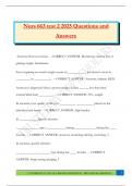 Nurs 663 test 2 2025 Questions and Answers