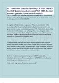Us Constitution Exam for Teaching Cali 2025 UPDATE Verified Questions And Answers &vert; With 100&percnt; Correct Answers graded A&plus; Guaranteed Success&excl;&excl;