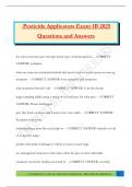 Pesticide Applicators Exam 1B 2025 Questions and Answers