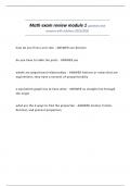 Math exam review module 1 questions and answers with solutions 2025&sol;2026