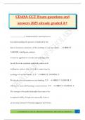 CDASA CCT Exam questions and answers 2025 already graded A&plus;