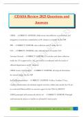 CDASA Review 2025 Questions and Answers