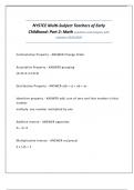 NYSTCE Multi-Subject Teachers of Early Childhood&colon; Part 2&colon; Math questions and answers with solutions 2025&sol;2026