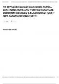 NR 507 Cardiovascular Exam &lpar;2025&rpar; ACTUAL EXAM QUESTIONS AND VERIFIED ACCURATE SOLUTION &lpar;DETAILED & ELABORATED&rpar; &vert;GET IT 100&percnt; ACCURATE&excl;&excl; 2025 TEST&excl;&excl; &vert;