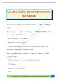 CDASA I&colon; Topic 1 Exam 2025 Questions and Answers