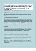 Texas Code Enforcement Study Guide ACTUAL EXAM QUESTIONS WITH COMPLETE SOLUTION&rpar; &lpar;MULTIPLE CHOICES&rpar; &lpar;A&plus; GRADED 100&percnt; VERIFIED&rpar; LATEST VERSION 2025