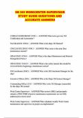 3M 303 WORKCENTER SUPERVISOR STUDY GUIDE QUESTIONS AND ACCURATE ANSWERS