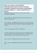 MCIT 591 Final Exam 2025 UPDATE&vert; COMPREHENSIVE QUESTIONS AND VERIFIED ANSWERS &lpar;COMPLETE SOLUTIONS&rpar; GUARANTEED SUCCESS &vert;GRADE A&plus;&excl;&excl; &lpar;100&percnt; ACCURATE&rpar; GET IT RIGHT&excl;&excl;