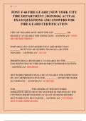 FDNY F-60 Fire Guard &vert; New York City Fire Department &vert; 2025&sol;2026 &vert; Actual Exam Questions and Answers for Fire Guard Certification