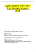 Loyola System Entry&colon; EMT-P with correct answers 2025
