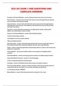 ECO 301 EXAM 1 UME QUESTIONS AND COMPLETE ANSWERS 