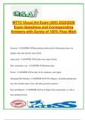 MTTC Visual Art Exam &lpar;095&rpar; 2025&sol;2026 &ndash; 100&plus; Verified Q&A &vert; Art History&comma; Techniques&comma; Architecture&comma; Color Theory&comma; Curriculum Models&comma; Styles & Movements