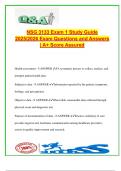 NSG 3133 Exam 1 Study Guide 2025&sol;2026 &ndash; 80&plus; Verified Q&A &vert; Health Assessment&comma; Prevention Levels&comma; Documentation&comma; PPE&comma; Patient Positions&comma; Physical Exam Techniques