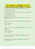 HPA 210 Quiz 2  UPDATED  ACTUAL   Exam Questions and CORRECT  Answers 
