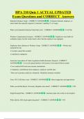 HPA 210 Quiz 1 ACTUAL UPDATED     Exam Questions and CORRECT  Answers
