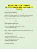 HPA210 Chap 22 PSU UPDATED    ACTUAL Exam Questions and CORRECT   Answers