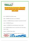 TACHS Vocabulary Review 2025 &ndash; 240&plus; Must-Know Words with Definitions &vert; Exam Practice for Reading Comprehension&comma; Verbal Reasoning & Language Skills