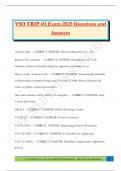VSO TRIP &num;1 Exam 2025 Questions and Answers