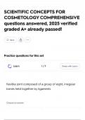SCIENTIFIC CONCEPTS FOR COSMETOLOGY COMPREHENSIVE questions answered&comma; 2025 verified graded A&plus; already passed&excl;