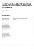 MHA 710 Test 3 EXAM&comma; SOLUTIONS &lpar;MULTIPLE CHOICES&rpar; &lpar;A&plus; GRADED 100&percnt; VERIFIED&rpar; LATEST VERSION 2025&excl;&excl;