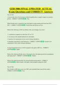 GEB 3006 FINAL UPDATED  ACTUAL  Exam Questions and CORRECT  Answers 