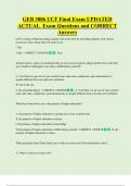 GEB 3006 UCF Final Exam UPDATED  ACTUAL  Exam Questions and CORRECT   Answers