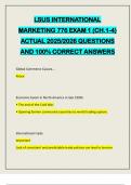 LSUS INTERNATIONAL MARKETING 776 EXAM 1 &lpar;CH&period;1-4&rpar; ACTUAL 2025&sol;2026 QUESTIONS AND 100&percnt; CORRECT ANSWERS