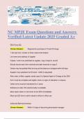NC MPJE Exam Questions and Answers Verified Latest Update 2025 Graded A&plus;