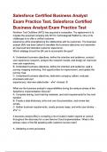 Salesforce Certified Business Analyst Exam Practice Test&comma; Salesforce Certified Business Analyst Exam