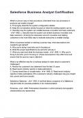 Salesforce Business Analyst Certification Exam Questions and answers