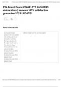 PTA Board Exam &lpar;COMPLETE ANSWERS elaborations&rpar; answers 100&percnt; satisfaction guarantee 2025 UPDATE&excl;&excl;