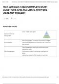 MGT 420 Exam 1 2025 COMPLETE EXAM QUESTIONS AND ACCURATE ANSWERS &vert;ALREADY PASSED&excl;&excl;