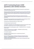AATC Contracting Exam &num;1200 Questions with Verified Answers