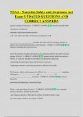 NSAA - Narcotics Safety and Awareness Act  Exam UPDATED QUESTIONS AND  CORRECT ANSWERS