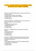 &lpar;LATEST&rpar; CANCER REGISTRY MANAGEMENT EXAM QUESTIONS AND CORRECT ANSWERS