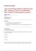 Texas General Pump Installer Certification Exam 2025 &ndash; Questions & Answers with Rationales &vert; 100&percnt; Verified &vert; TCEQ-Compliant &vert; Graded A&plus;