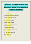 ITL7 FINAL EXAM REVIEW ACTUAL 2025&sol;2026 QUESTIONS AND 100&percnt; CORRECT ANSWERS