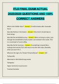 ITLS FINAL EXAM ACTUAL 2025&sol;2026 QUESTIONS AND 100&percnt; CORRECT ANSWERS