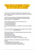 CANCER REGISTRY MANAGEMENT CHAPTER 4 &ndash; LEGAL AND ETHICAL ASPECTS OF CANCER DATA TEST QUESTIONS AND ANSWERS