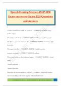 Speech Hearing Science ASLP 3030 Exam one review Exam 2025 Questions and Answers