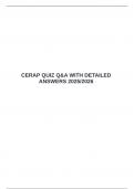   CERAP QUIZ Q&A WITH DETAILED ANSWERS 2025&sol;2026 &emsp;