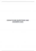 CERAP EXAM QUESTIONS AND ANSWERS 2025