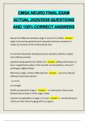 CMSA NEURO FINAL EXAM ACTUAL 2025&sol;2026 QUESTIONS AND 100&percnt; CORRECT ANSWERS