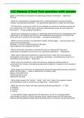 CCC Module 4 Post Test question with answer