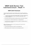 NRNP 6645 Review Test Submission&colon; Exam - Week 11