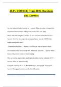 JLTV COURSE Exam 2026 Questions and Answers