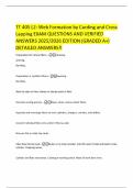 TT 405 L2&colon; Web Formation by Carding and Cross Lapping EXAM QUESTIONS AND VERIFIED ANSWERS 2025&sol;2026 EDITION &lpar;GRADED A&plus;&rpar; DETAILED ANSWERS&excl;&excl;