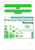 Test Bank For Contemporary Practical&sol;Vocational Nursing 9th Edition By Corinne Kurzen&semi; Anna LaVon Barrett 